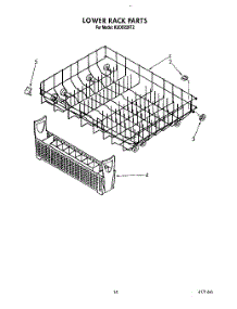 12 - Lower Rack parts for Kitchenaid Dishwasher KUDB220T2 from AppliancePartsPros.com