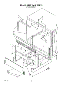 10 - Frame And Tank parts for Kitchenaid Dishwasher KUDM220T1 from AppliancePartsPros.com