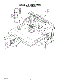 13 - Door And Latch parts for Kitchenaid Dishwasher KUDM220T1 from AppliancePartsPros.com