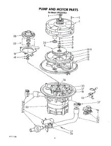04 - Pump And Motor parts for Kitchenaid Dishwasher KPDC610S1 from AppliancePartsPros.com