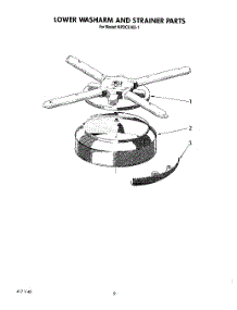 05 - Lower Washarm And Strainer parts for Kitchenaid Dishwasher KPDC610S1 from AppliancePartsPros.com