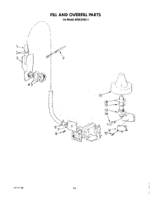 07 - Fill And Overfill parts for Kitchenaid Dishwasher KPDC610S1 from AppliancePartsPros.com