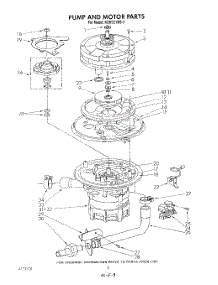 05 - Pump And Motor parts for Kitchenaid Dishwasher KUDS21MS2 from AppliancePartsPros.com