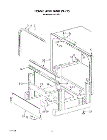 09 - Frame And Tank parts for Kitchenaid Dishwasher KPDC610S1 from AppliancePartsPros.com