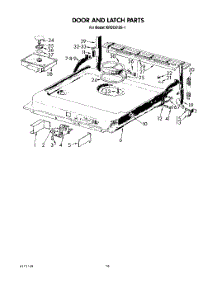 12 - Door And Latch parts for Kitchenaid Dishwasher KPDC610S1 from AppliancePartsPros.com