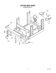 13 - Caster Unit parts for Kitchenaid Dishwasher KPDC610S1 from AppliancePartsPros.com