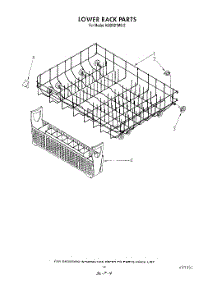 12 - Lower Rack parts for Kitchenaid Dishwasher KUDS21MS2 from AppliancePartsPros.com