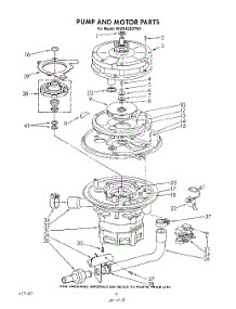 05 - Pump And Motor parts for Whirlpool Dishwasher 4KUDA220TW0 from AppliancePartsPros.com