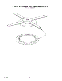 06 - Lower Washarm And Strainer parts for Kitchenaid Dishwasher KUDH23HY0 from AppliancePartsPros.com