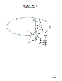 07 - Heater parts for Kitchenaid Dishwasher KUDH23HY0 from AppliancePartsPros.com