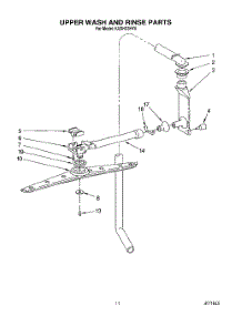 09 - Upper Wash And Rinse parts for Kitchenaid Dishwasher KUDH23HY0 from AppliancePartsPros.com