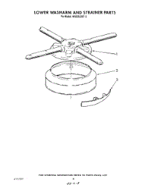06 - Lower Washarm And Strainer parts for Whirlpool Dishwasher 4KUDS220T2 from AppliancePartsPros.com