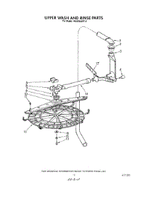 09 - Upper Wash And Rinse parts for Whirlpool Dishwasher 4KUDS220T2 from AppliancePartsPros.com
