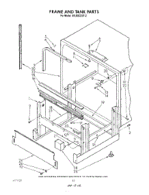 10 - Frame And Tank parts for Whirlpool Dishwasher 4KUDS220T2 from AppliancePartsPros.com