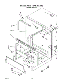 10 - Frame And Tank parts for Kitchenaid Dishwasher KUDB220T6 from AppliancePartsPros.com