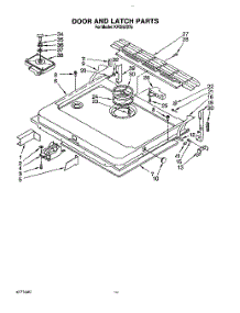 13 - Door And Latch parts for Kitchenaid Dishwasher KPDI620T6 from AppliancePartsPros.com