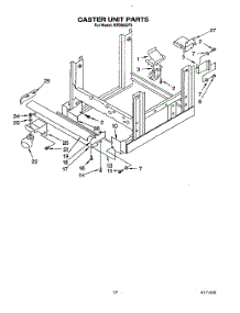 14 - Caster Unit parts for Kitchenaid Dishwasher KPDI620T6 from AppliancePartsPros.com