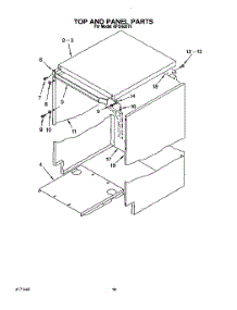 15 - Top And Panel parts for Kitchenaid Dishwasher KPDI620T6 from AppliancePartsPros.com