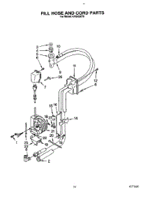16 - Fill Hose And Cord parts for Kitchenaid Dishwasher KPDI620T6 from AppliancePartsPros.com