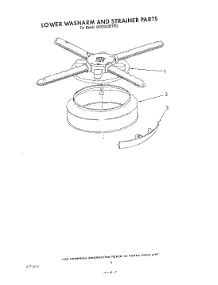 06 - Lower Washarm And Strainer parts for Whirlpool Dishwasher 4KUDA220TW2 from AppliancePartsPros.com