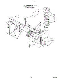 03 - Blower parts for Kitchenaid Dishwasher KUDS22ST1 from AppliancePartsPros.com