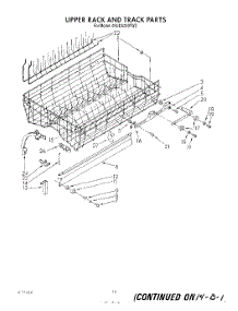 11 - Upper Rack And Track parts for Whirlpool Dishwasher 4KUDA220TW2 from AppliancePartsPros.com