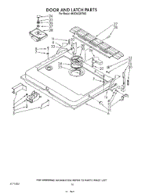 13 - Door And Latch parts for Whirlpool Dishwasher 4KUDA220TW2 from AppliancePartsPros.com