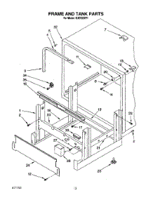 09 - Frame And Tank parts for Kitchenaid Dishwasher KUDD230Y1 from AppliancePartsPros.com