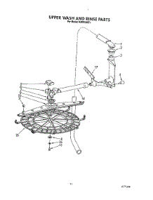 09 - Upper Wash And Rinse parts for Kitchenaid Dishwasher KUDS22ST1 from AppliancePartsPros.com
