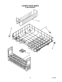 12 - Lower Rack parts for Kitchenaid Dishwasher KUDS22ST1 from AppliancePartsPros.com