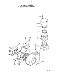 03 - Blower parts for Kitchenaid Dishwasher KUDB220T3 from AppliancePartsPros.com