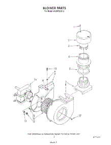 03 - Blower parts for Whirlpool Dishwasher 4KUDP220T2 from AppliancePartsPros.com