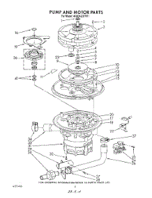 05 - Pump And Motor parts for Whirlpool Dishwasher 4KUDA220TW1 from AppliancePartsPros.com