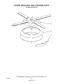 06 - Lower Washarm And Strainer parts for Whirlpool Dishwasher 4KUDA220TW1 from AppliancePartsPros.com