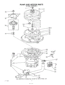 05 - Pump And Motor parts for Whirlpool Dishwasher 4KUDP220T2 from AppliancePartsPros.com