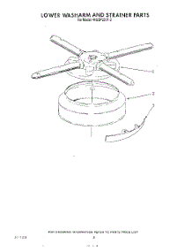06 - Lower Washarm And Strainer parts for Whirlpool Dishwasher 4KUDP220T2 from AppliancePartsPros.com