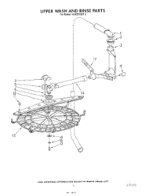 09 - Upper Wash And Rinse parts for Whirlpool Dishwasher 4KUDP220T2 from AppliancePartsPros.com
