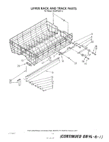 11 - Upper Rack And Track parts for Whirlpool Dishwasher 4KUDP220T2 from AppliancePartsPros.com