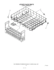 12 - Lower Rack parts for Whirlpool Dishwasher 4KUDP220T2 from AppliancePartsPros.com