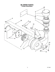 03 - Blower parts for Kitchenaid Dishwasher KUDA22SWWH2 from AppliancePartsPros.com