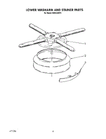 06 - Lower Washarm And Strainer parts for Kitchenaid Dishwasher KUDA22ST4 from AppliancePartsPros.com