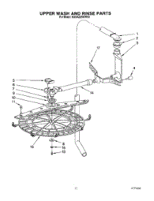 09 - Upper Wash And Rinse parts for Kitchenaid Dishwasher KUDA22SWWH2 from AppliancePartsPros.com