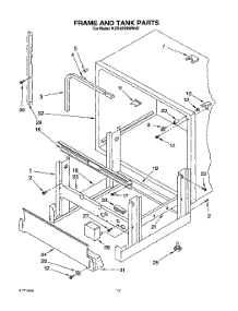 10 - Frame And Tank parts for Kitchenaid Dishwasher KUDA22SWWH2 from AppliancePartsPros.com