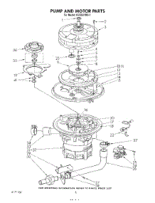 05 - Pump And Motor parts for Kitchenaid Dishwasher KUDS21MS1 from AppliancePartsPros.com
