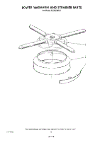 06 - Lower Wash Arm And Strainer parts for Kitchenaid Dishwasher KUDS21MS1 from AppliancePartsPros.com