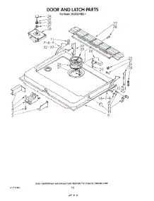 13 - Door And Latch parts for Kitchenaid Dishwasher KUDS21MS1 from AppliancePartsPros.com