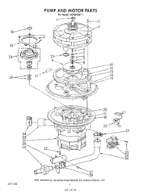 05 - Pump And Motor parts for Whirlpool Dishwasher 4KPDI620T1 from AppliancePartsPros.com