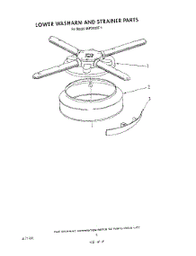 06 - Lower Wash Arm And Strainer parts for Whirlpool Dishwasher 4KPDI620T1 from AppliancePartsPros.com