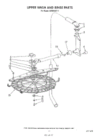 09 - Upper Wash And Rinse parts for Whirlpool Dishwasher 4KPDI620T1 from AppliancePartsPros.com