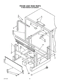 10 - Frame And Tank parts for Kitchenaid Dishwasher KUDP220T3 from AppliancePartsPros.com